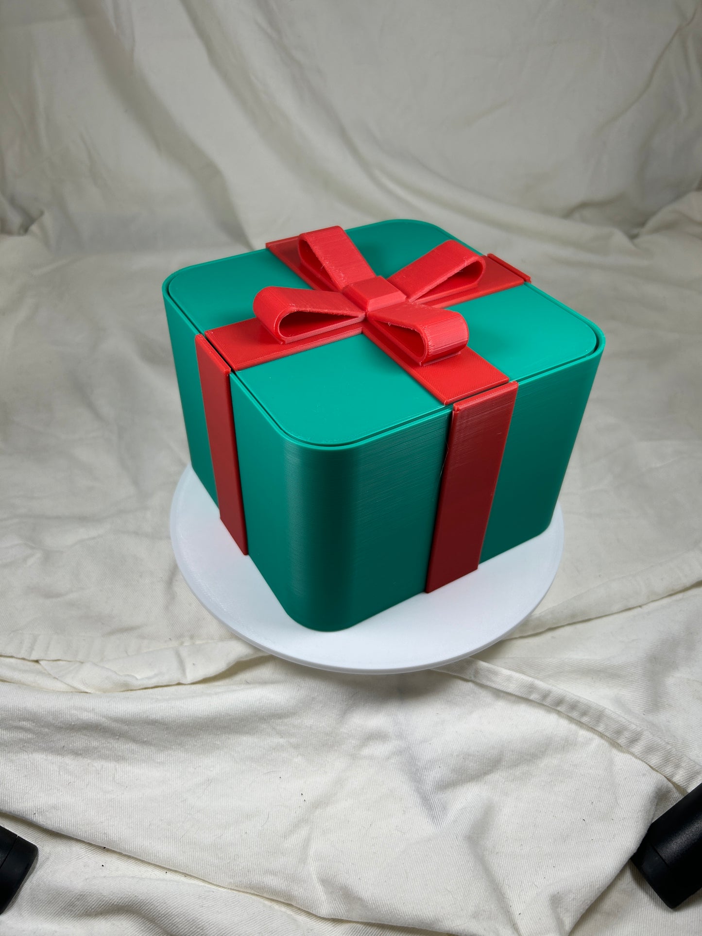 Geschenkbox 150x150x100 Geschenkverpackung Weihnachtsdesign Geschenkidee, nachhaltig, wiederverwendbar - Aufbewahrungsbox, dekorative
