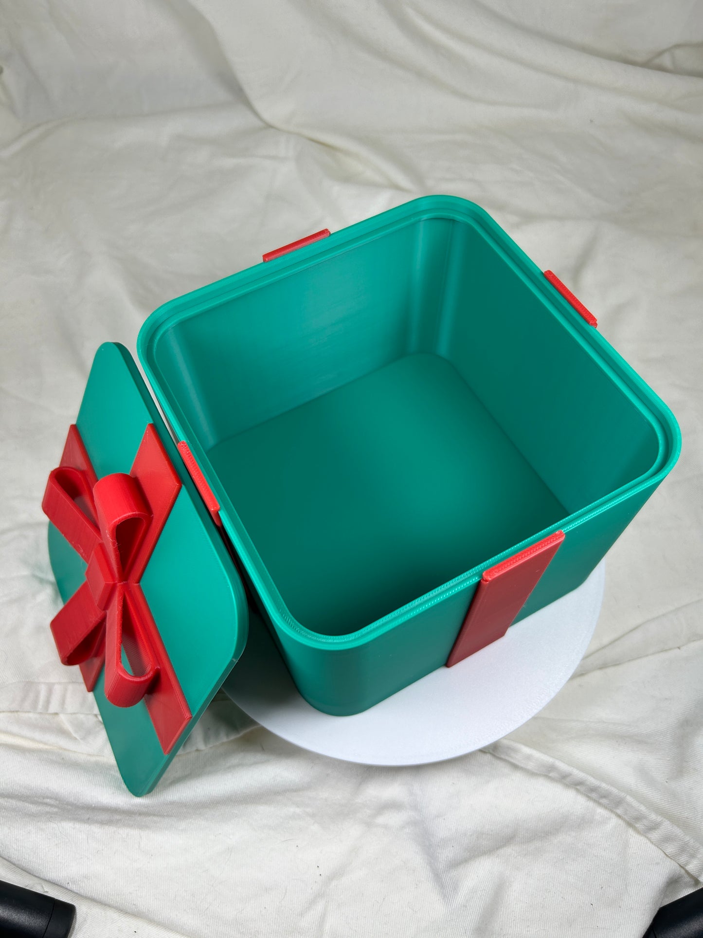 Geschenkbox 150x150x100 Geschenkverpackung Weihnachtsdesign Geschenkidee, nachhaltig, wiederverwendbar - Aufbewahrungsbox, dekorative