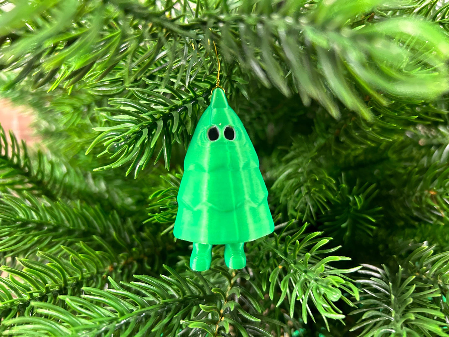 Weihnachtsbaum mit baumelnden Füßchen 4er Set - Weihnachtsdeko – Christbaumschmuck, Christbaumkugel, Weihnachtsbaumbehang