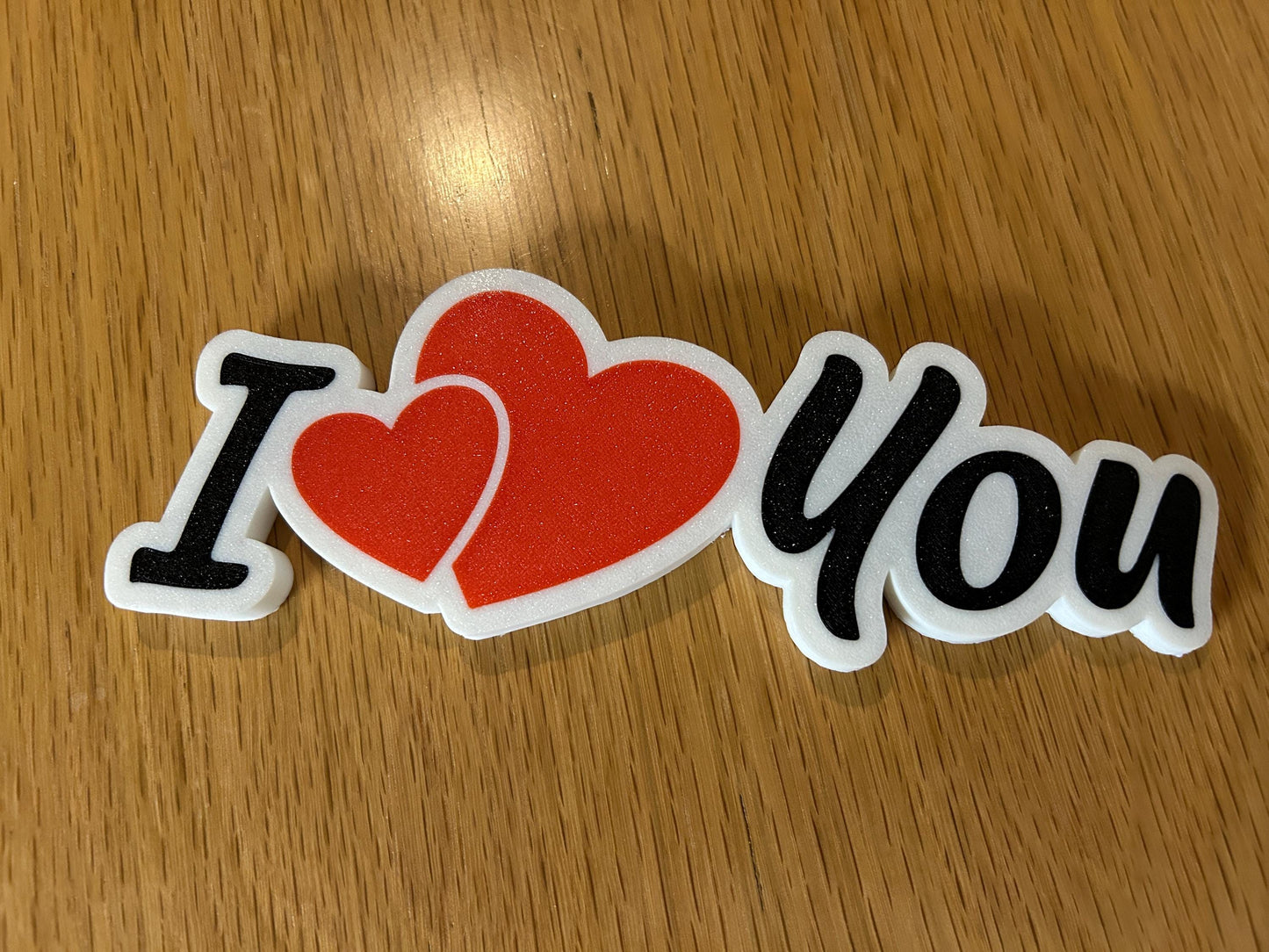 I love you Schild Liebe Geschenkidee für Liebende, Herzsymbole, Partnergeschenk, Wohndekoration, Wanddeko, Regaldekoration