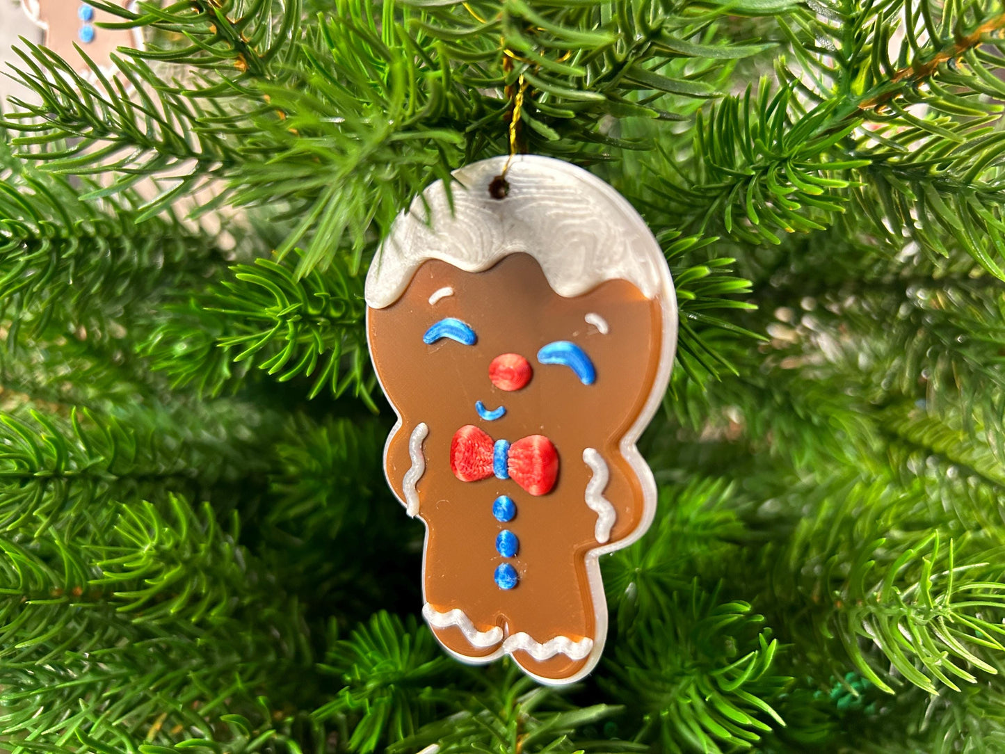 Lebkuchenmann 4er Set - Weihnachtsfiguren – Festlicher Schmuck – Moderne Weihnachtsdeko - Christbaumschmuck - Christbaumbehang