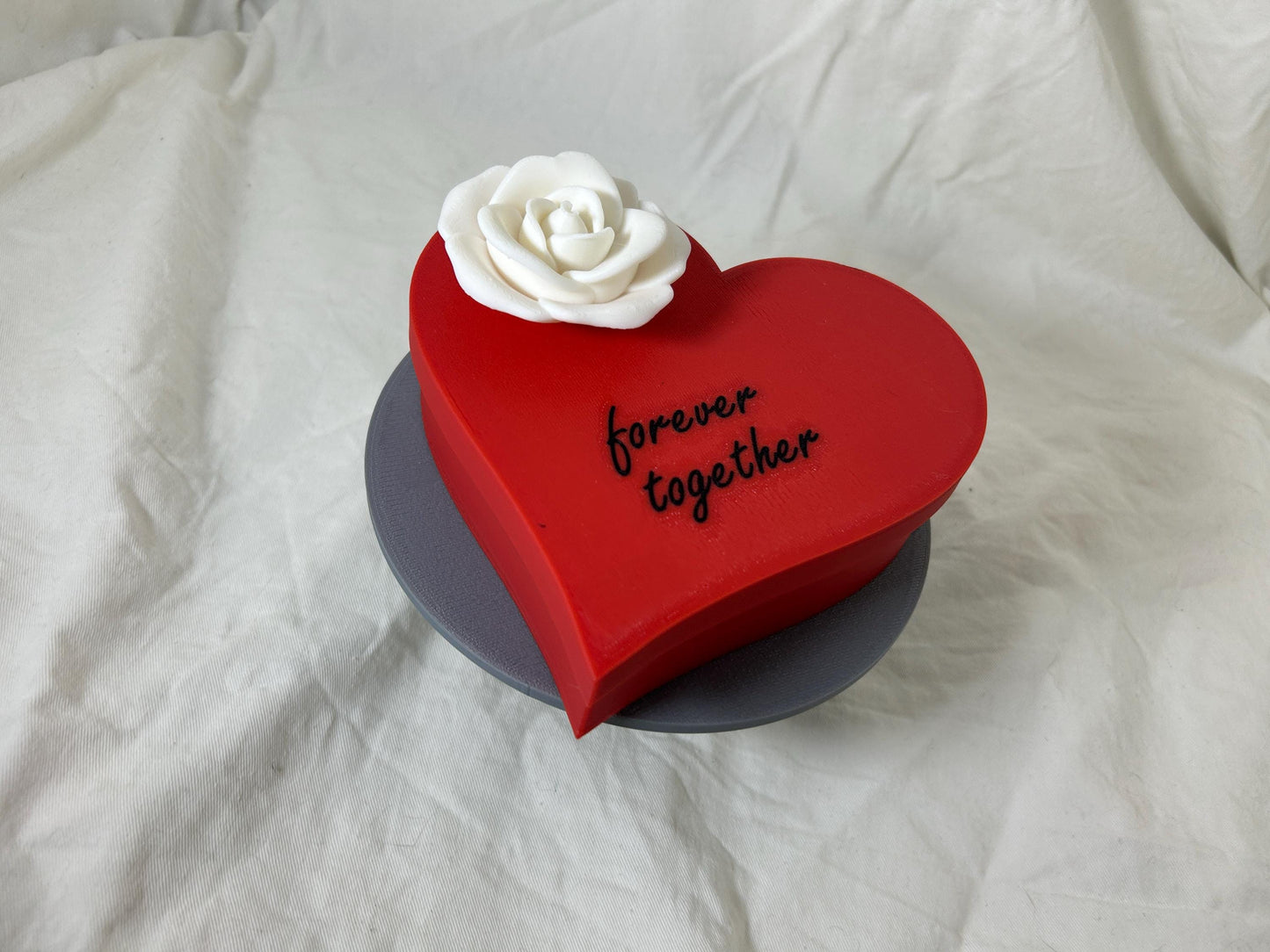 Herzschatulle Behälter Geschenkbox Herzform Geschenkidee Schriftzug personalisierbar