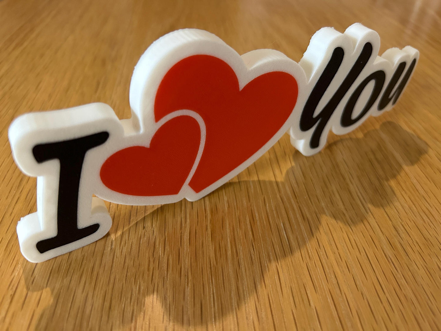 I love you Schild Liebe Geschenkidee für Liebende, Herzsymbole, Partnergeschenk, Wohndekoration, Wanddeko, Regaldekoration