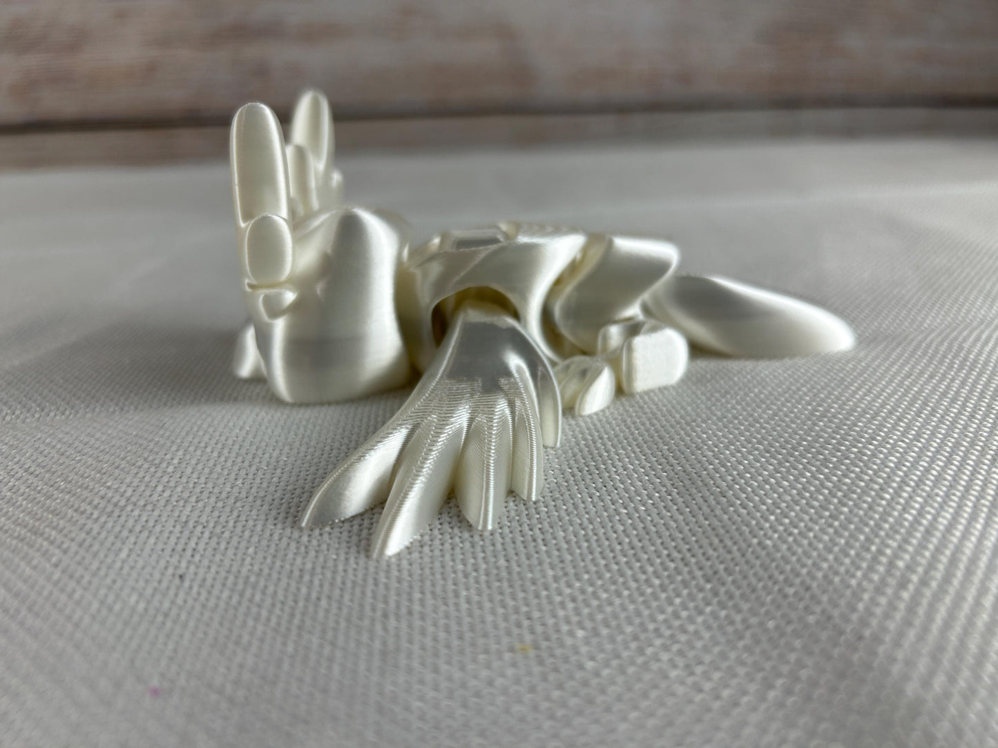 Schneeeule - Wintereule - aus Silk PLA - Figur mit Flügelschlag, in seidigem weiß – Perfekte Geschenkidee & Dekoration