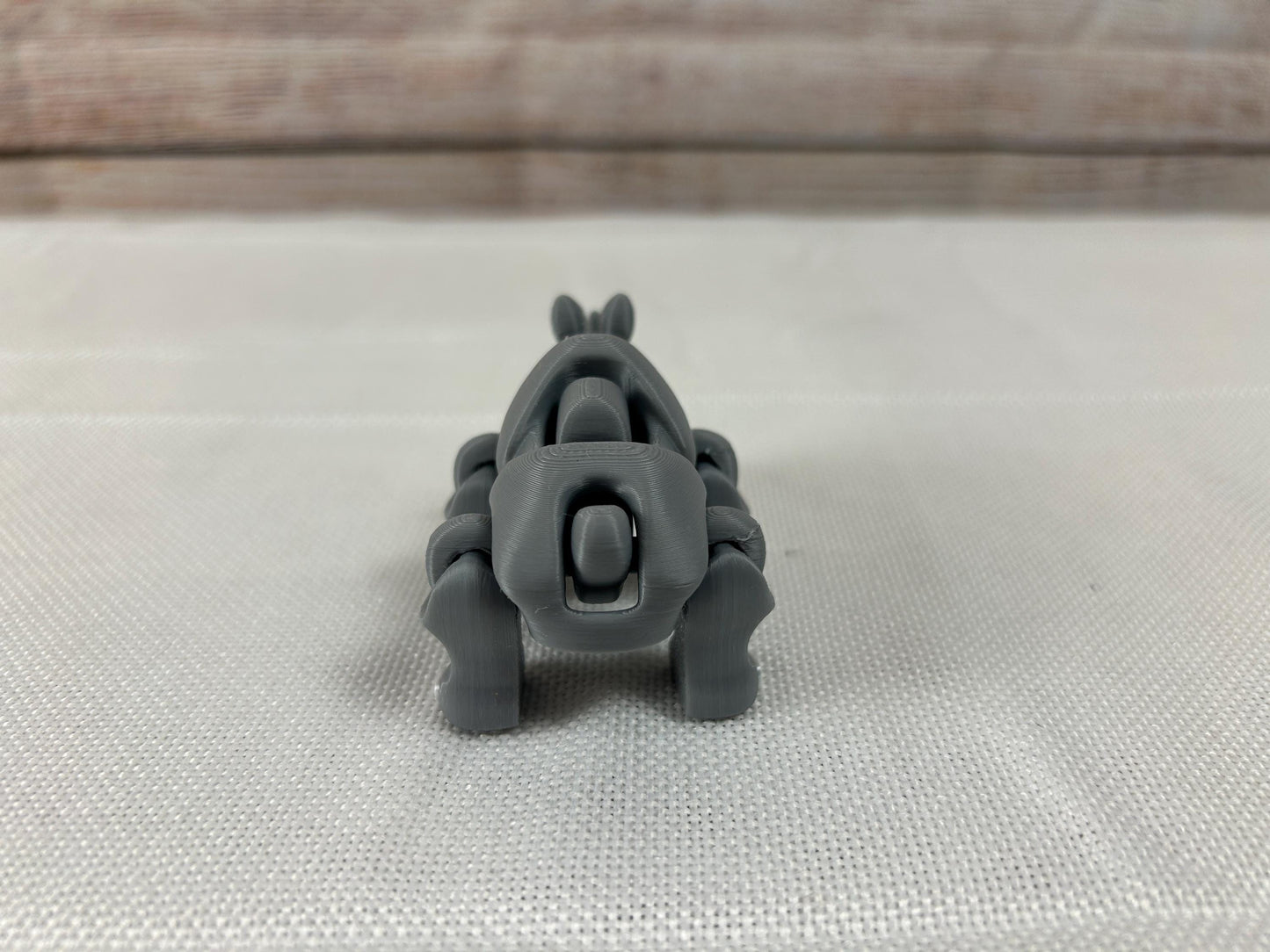 Rhinozeros, grau, beweglich, mit Laufmechanismus aus PLA, bewegliche Gliedmaßen – Graue Dekofigur mit Laufmechanismus, Regaldeko, Tischdeko