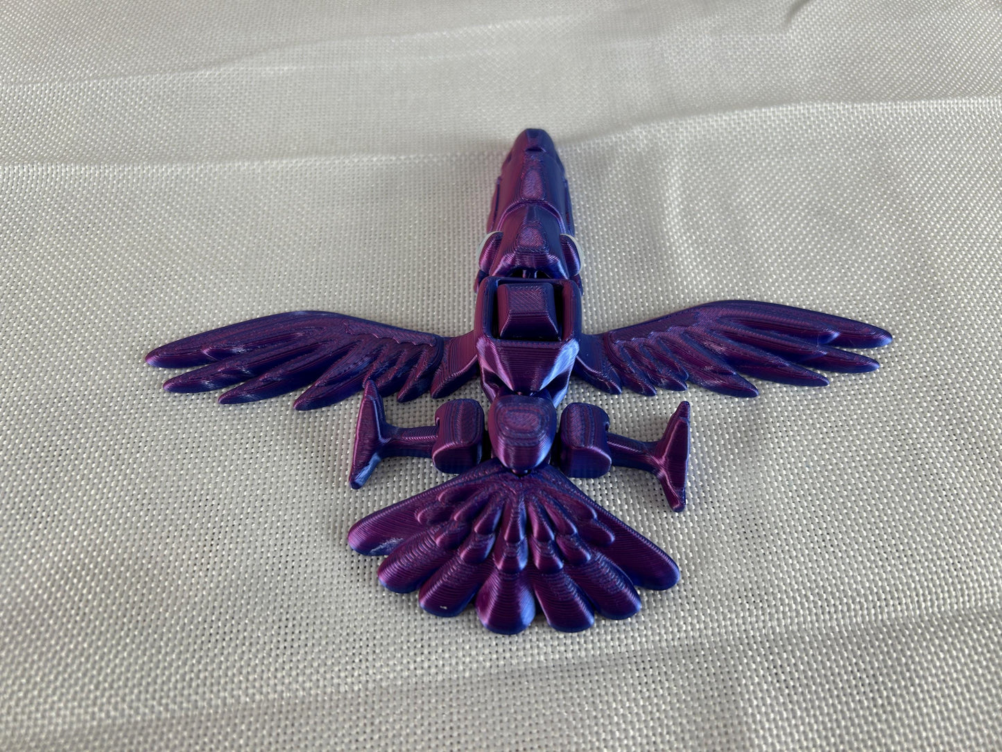 Vogelspecht Tukan, interaktive Dekoration in Violettblau, Flügelschlag-Mechanismus, einzigartiges Geschenk