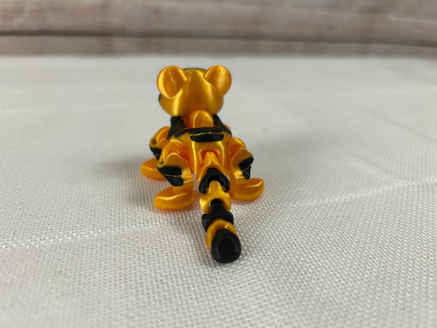 Tiger, orange, beweglich, mit Laufmechanismus aus PLA, niedlicher Deko-Tiger, kunstvolle Tierfigur für Sammler, Schreibtischdeko, Regaldeko