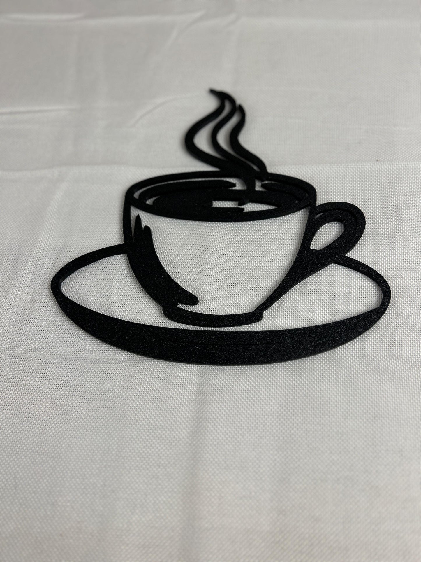 Handgemachtes Wanddekoration, dampfende Kaffeetasse, Wandtattoo für gemütliche Küchenatmosphäre, perfekt als Geschenk für Kaffeeliebhaber