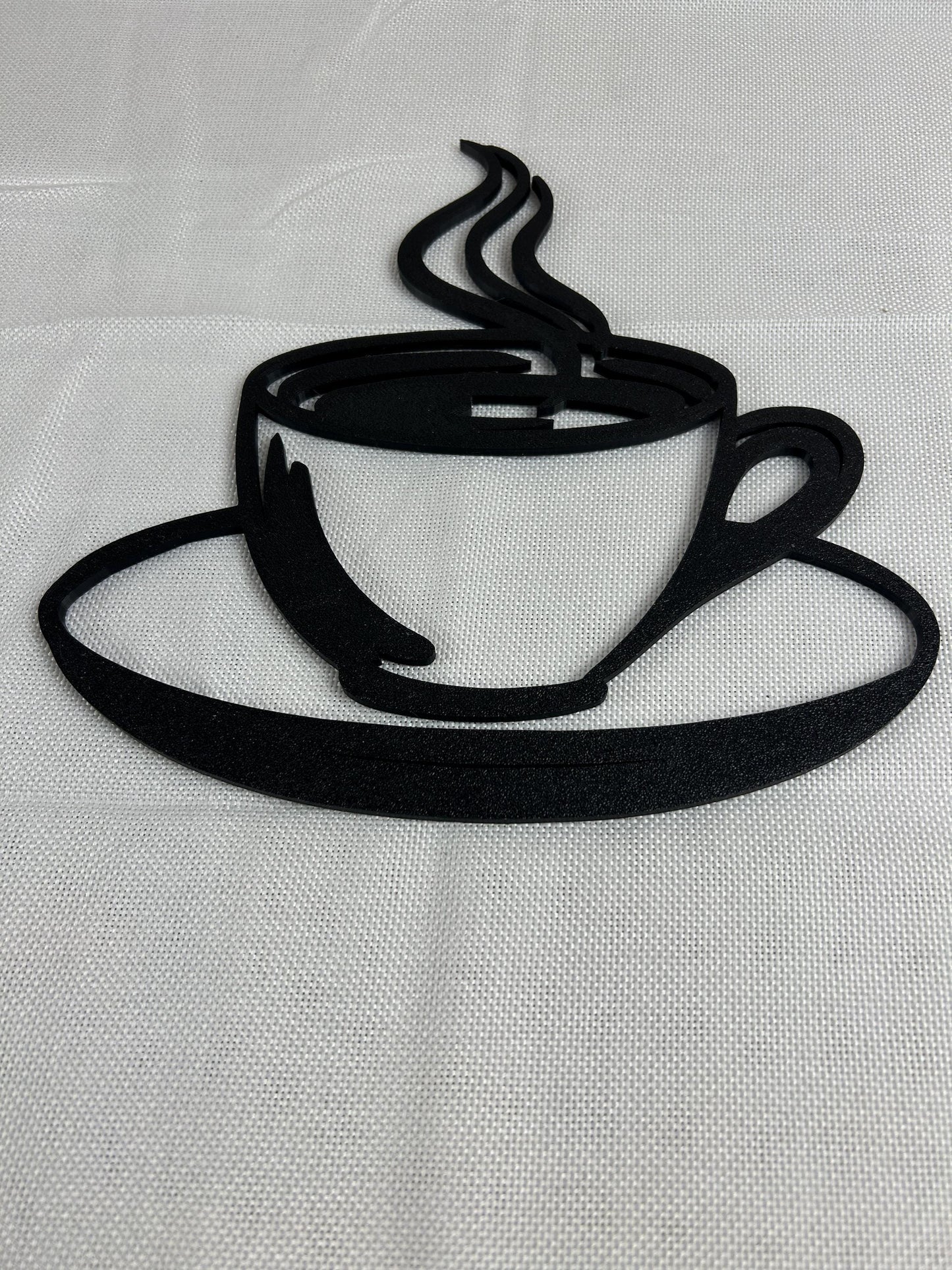 Handgemachtes Wanddekoration, dampfende Kaffeetasse, Wandtattoo für gemütliche Küchenatmosphäre, perfekt als Geschenk für Kaffeeliebhaber