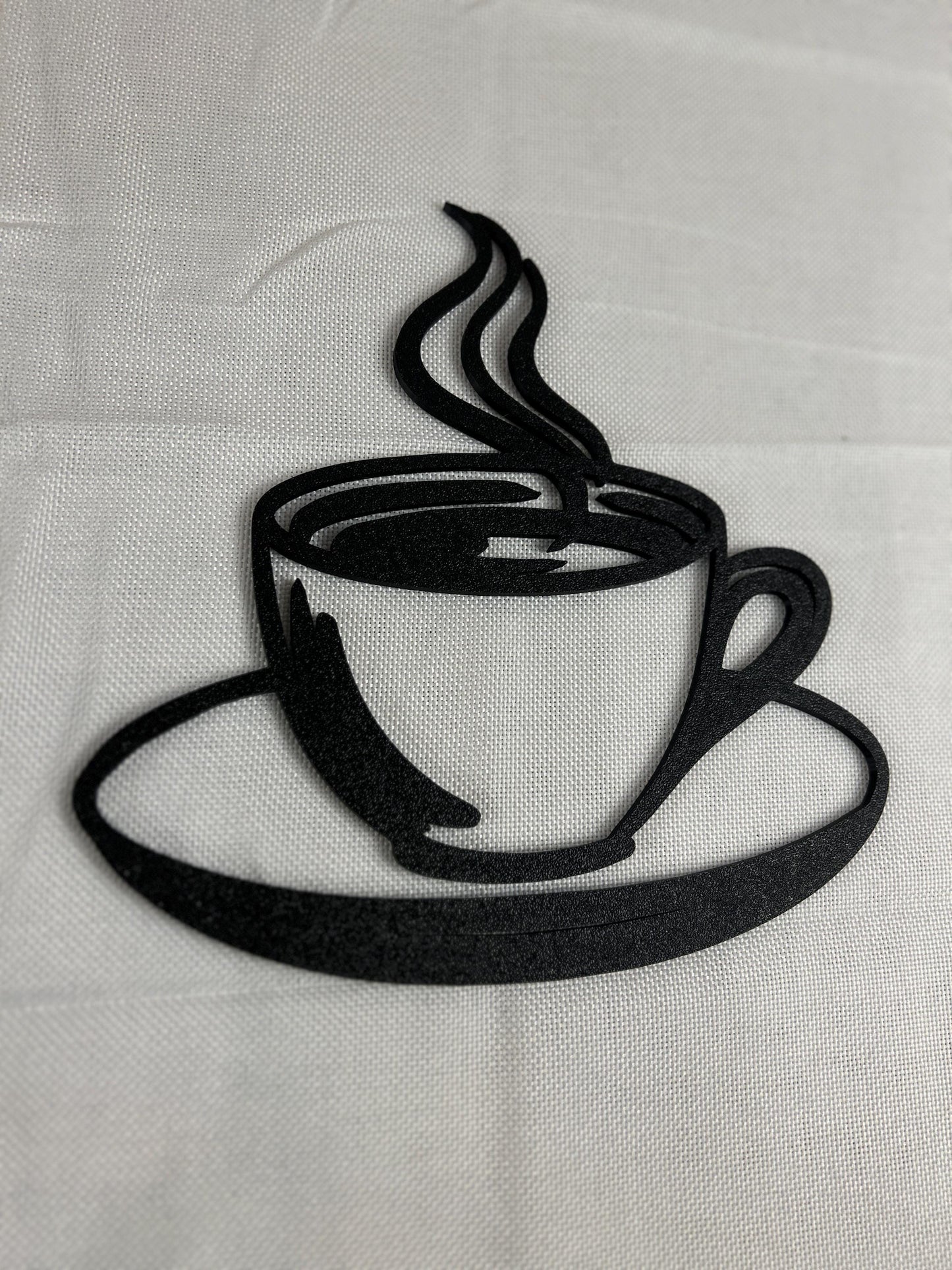 Handgemachtes Wanddekoration, dampfende Kaffeetasse, Wandtattoo für gemütliche Küchenatmosphäre, perfekt als Geschenk für Kaffeeliebhaber