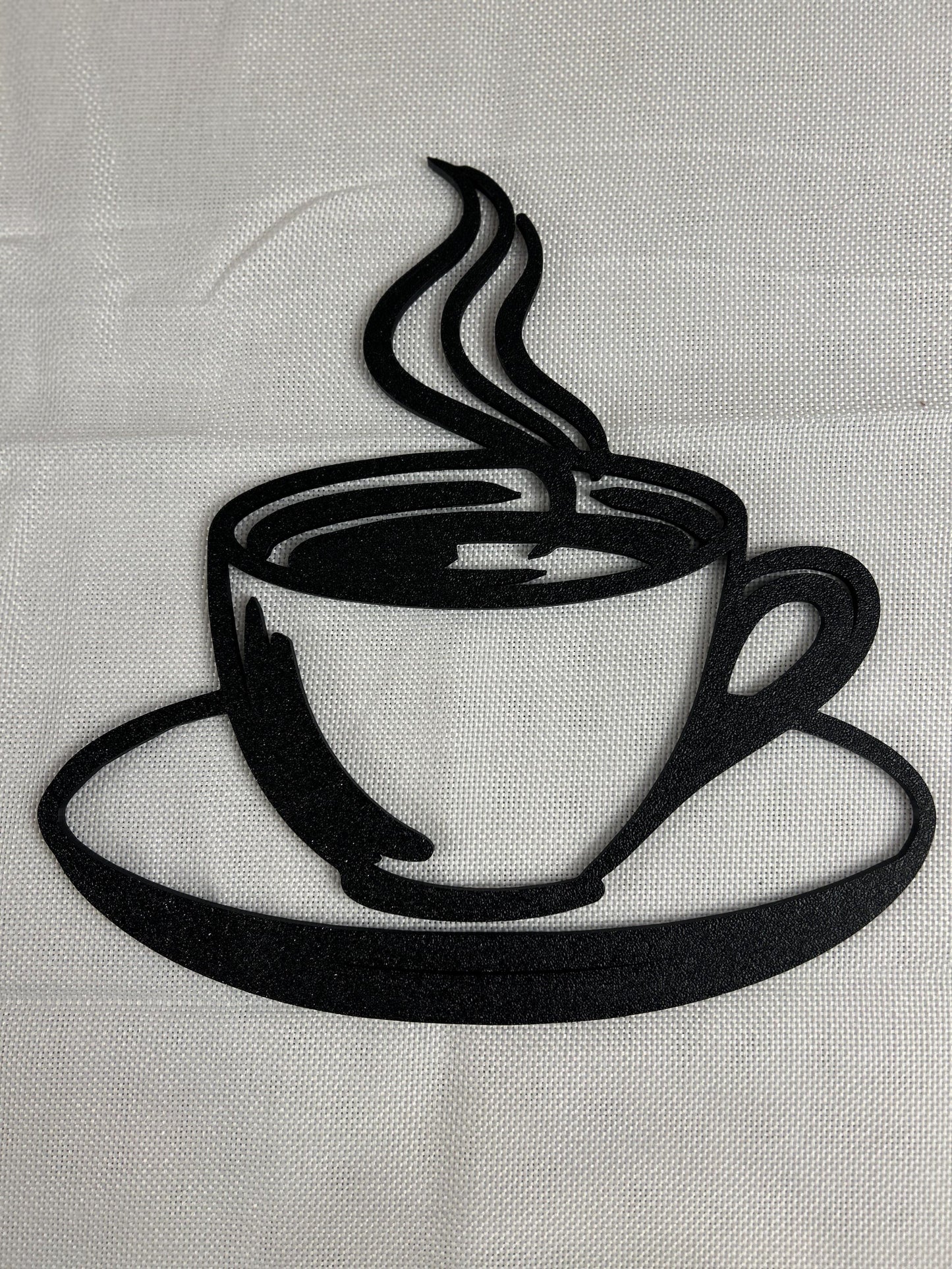 Handgemachtes Wanddekoration, dampfende Kaffeetasse, Wandtattoo für gemütliche Küchenatmosphäre, perfekt als Geschenk für Kaffeeliebhaber