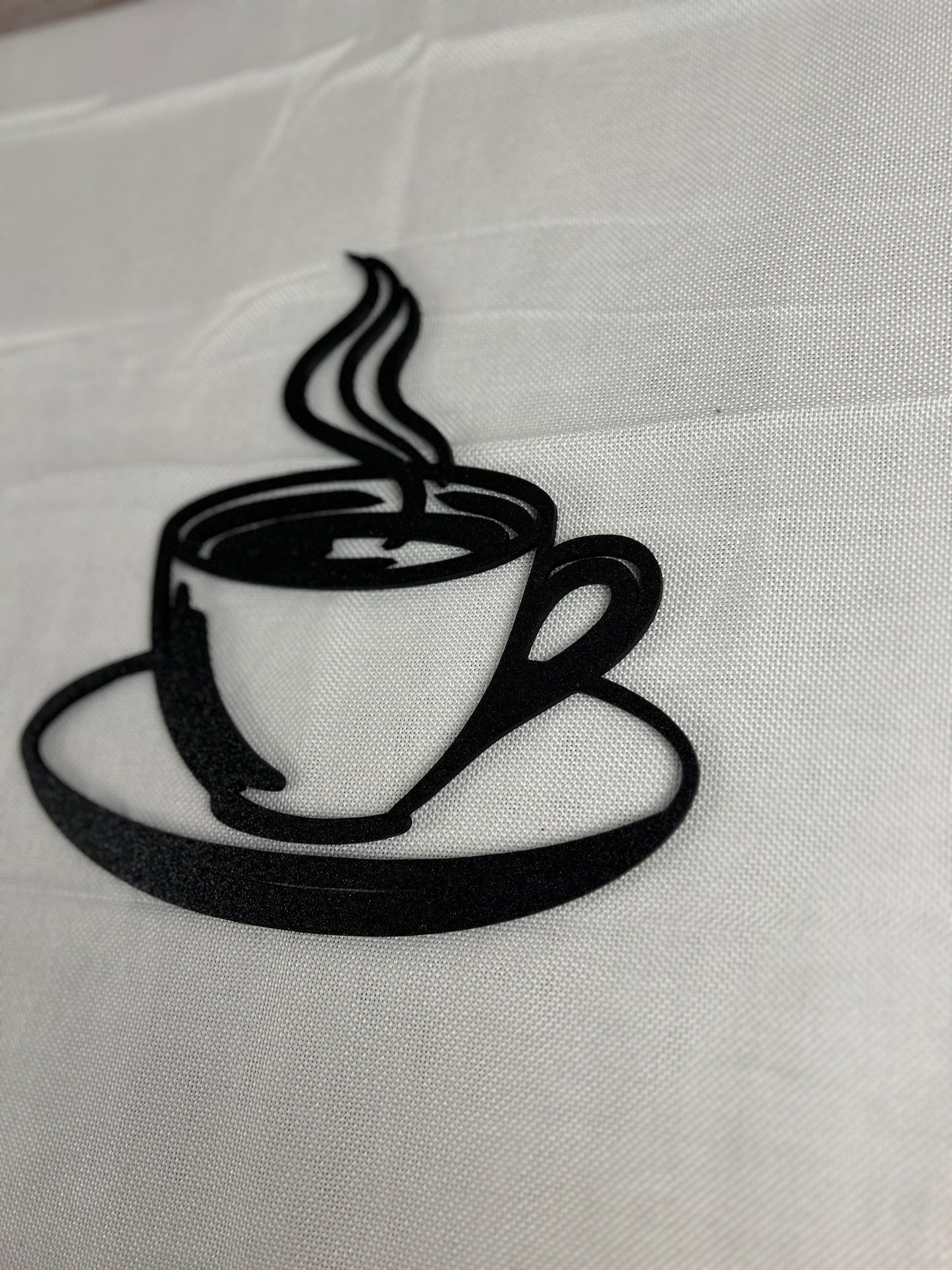 Handgemachtes Wanddekoration, dampfende Kaffeetasse, Wandtattoo für gemütliche Küchenatmosphäre, perfekt als Geschenk für Kaffeeliebhaber