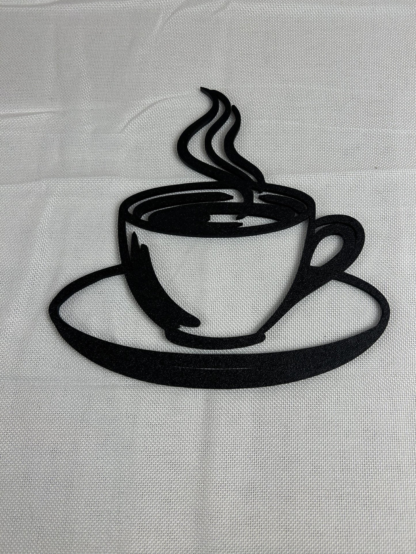 Handgemachtes Wanddekoration, dampfende Kaffeetasse, Wandtattoo für gemütliche Küchenatmosphäre, perfekt als Geschenk für Kaffeeliebhaber