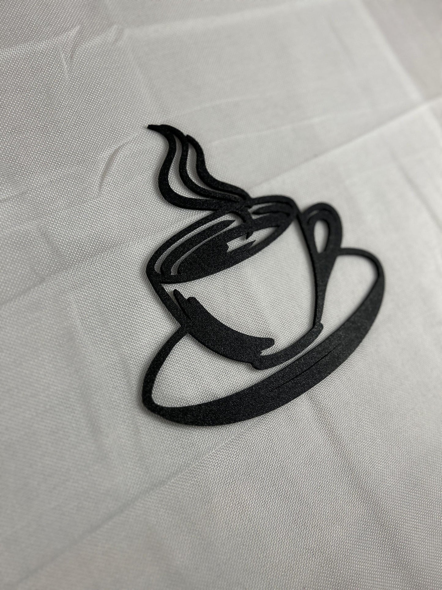 Handgemachtes Wanddekoration, dampfende Kaffeetasse, Wandtattoo für gemütliche Küchenatmosphäre, perfekt als Geschenk für Kaffeeliebhaber