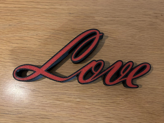 Love-Schild Liebe Geschenkidee für Liebende, Harmonie, Partnergeschenk, Wohndekoration, Wanddeko, Regaldekoration