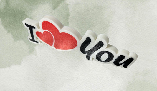 I love you Schild Liebe Geschenkidee für Liebende, Herzsymbole, Partnergeschenk, Wohndekoration, Wanddeko, Regaldekoration