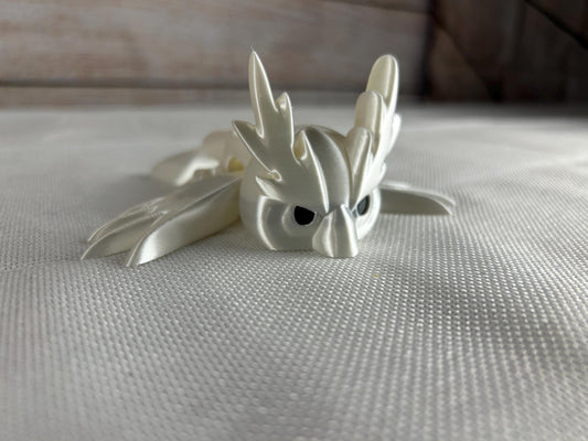 Schneeeule - Wintereule - aus Silk PLA - Figur mit Flügelschlag, in seidigem weiß – Perfekte Geschenkidee & Dekoration
