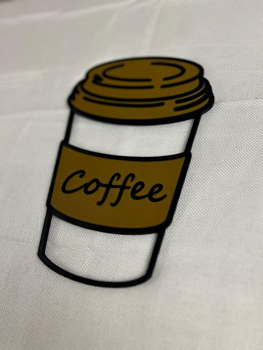 Kaffeebecher, Wanddekoration Coffee to Go - Nachhaltige Deko für Kaffee-Liebhaber