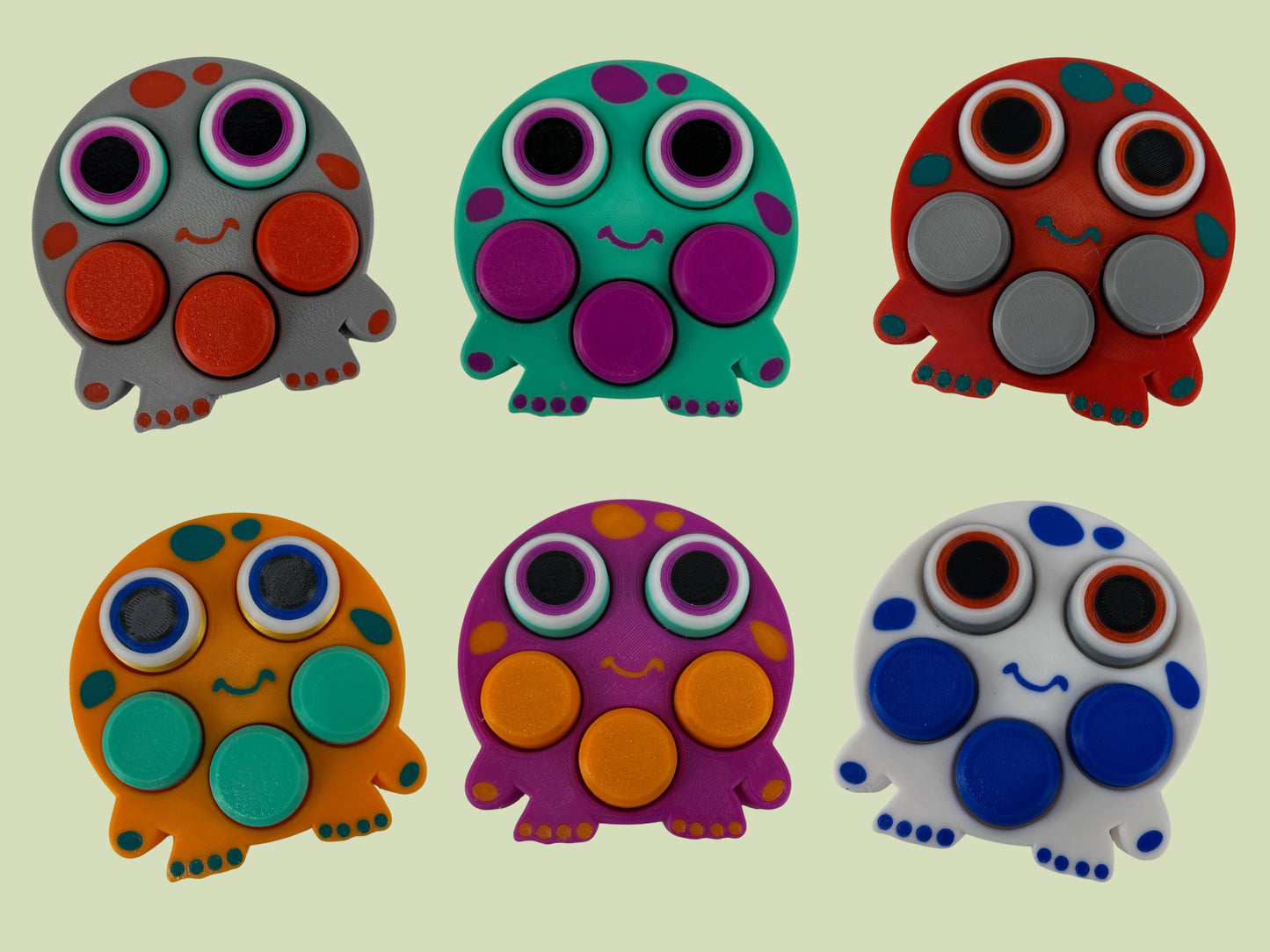 Monsterclicker Stressabbau Spielzeug, farbenfroher Fidget Clicker für Büro und Alltag, leise & laut, ideales Geschenk bei Nervosität