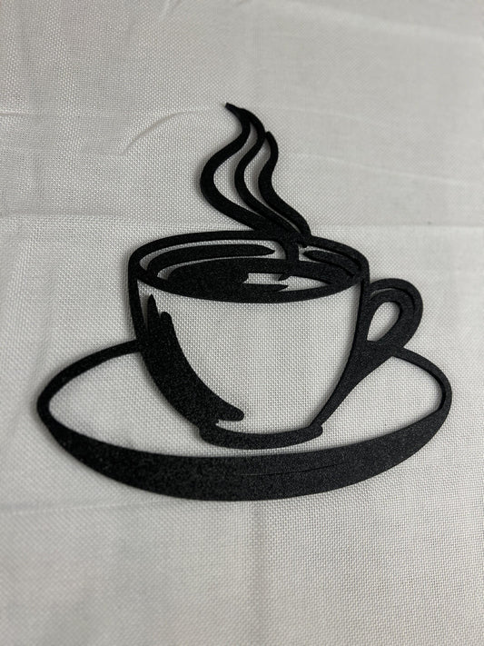 Handgemachtes Wanddekoration, dampfende Kaffeetasse, Wandtattoo für gemütliche Küchenatmosphäre, perfekt als Geschenk für Kaffeeliebhaber